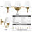 3-Light Golden Bathroom Vanity Light Fixtures, Modern Wall Sconces With Milk White Glass For Kitchen Bedroom Hallway