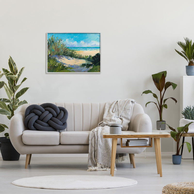 44_Beach Sand Dune Under Sunny Blue Sky Landscape, tendue sur toile par Jane Slivka, Estampe numérique Farmhouse