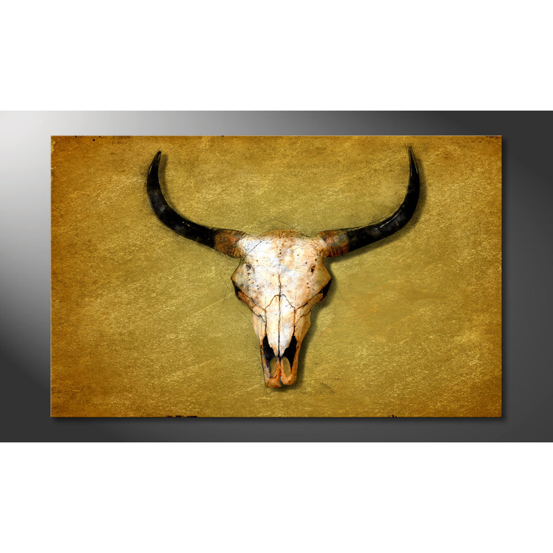 The Bull - Stretched On Wooden Frame Print on Canvas, 80cm H x 100cm W, 100% cotton canvas