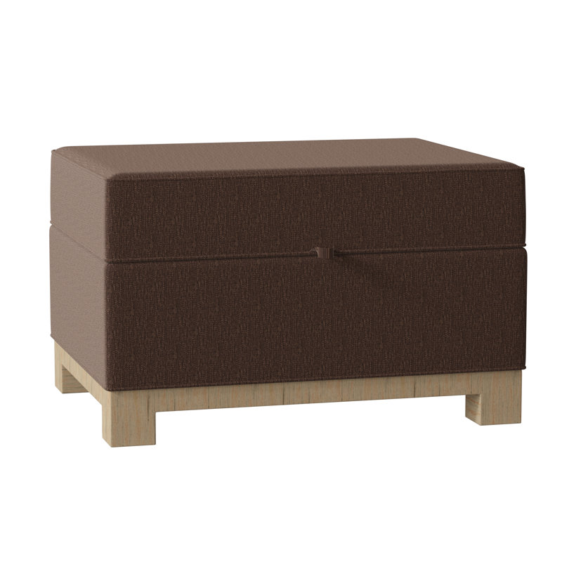 Repose-pieds rectangulaire avec rangement Brandes, Brun Key, Acajou