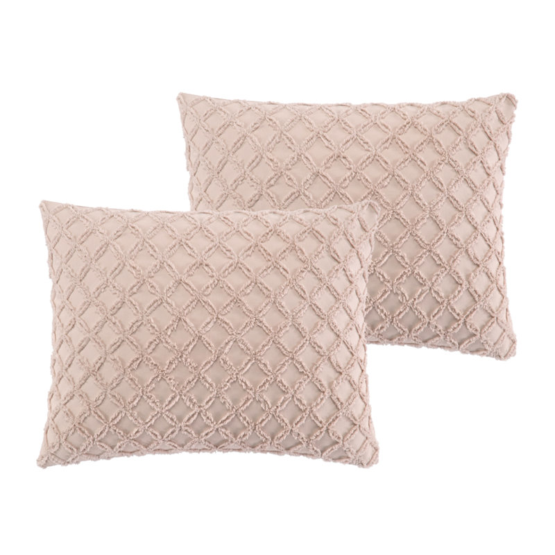 Ensemble de housse de couette 5 pièces , Couette grand + 4 pièces supplémentaires, Rosé