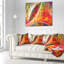 Mystic Red Fractal - coussin imprimé abstrait-30628639-30628643