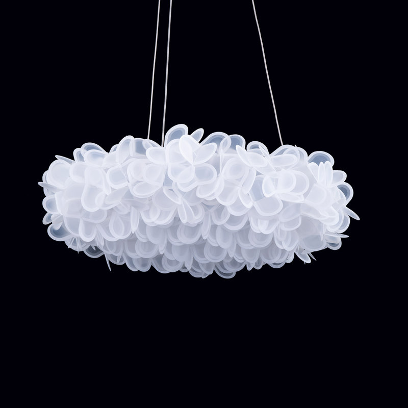 Fluffy 1 - Light LED Pendant, 7" H x 22" W x 22" D