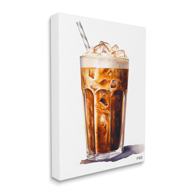 «Swirled Iced Coffee», art mural par Rb, H 48 po x l 36 po