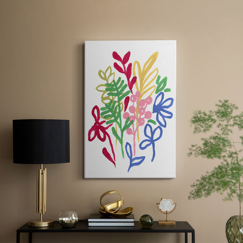 «Bold Brushstroke Blooms II» - galerie sur mesure, H 36 po x l 24 po