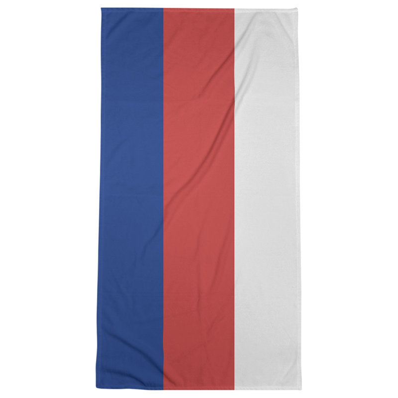 Lightweight Bath Towel, Blue/Red/White, Microfiber