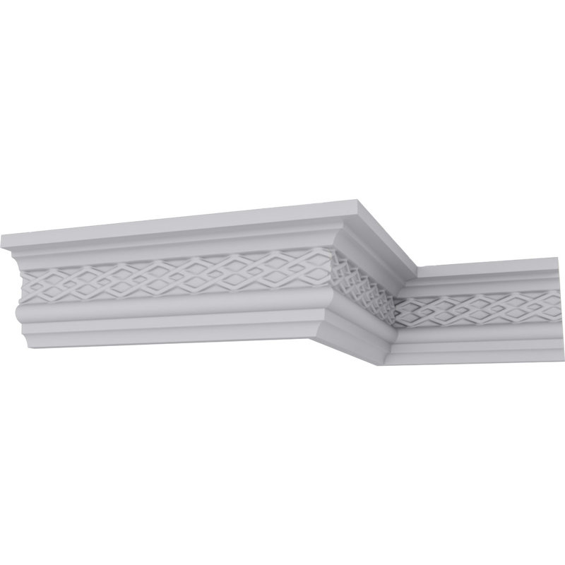 White Polyurethane Traditional Crown Moulding 94.5" Length