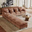 Canapé modulaire en chenille de 116 po en forme de U avec quatre repose-pieds-132896426