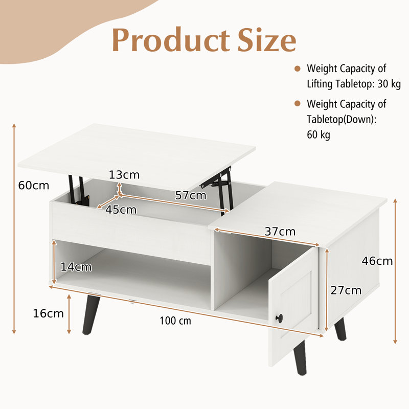 Lift Top Coffee Table with Storage