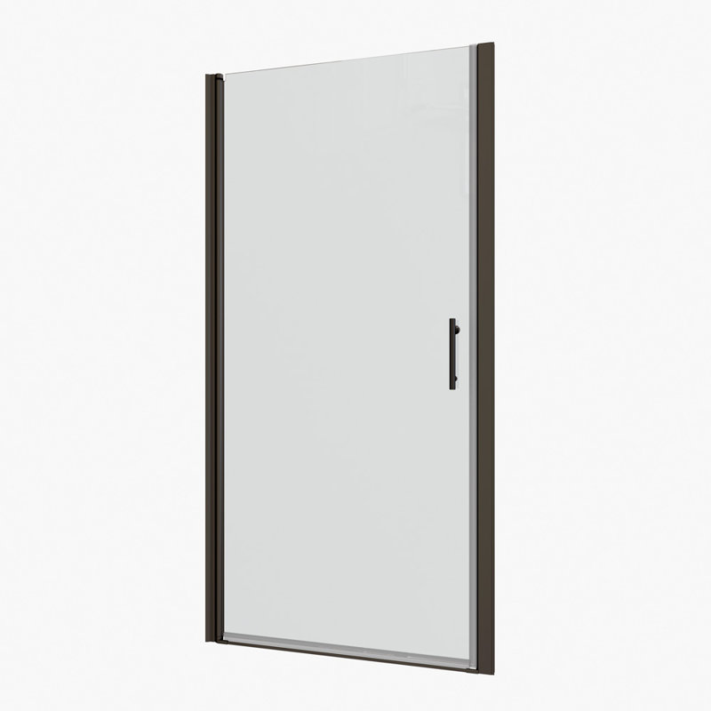 Universal Pivot Shower Door, Matte Black