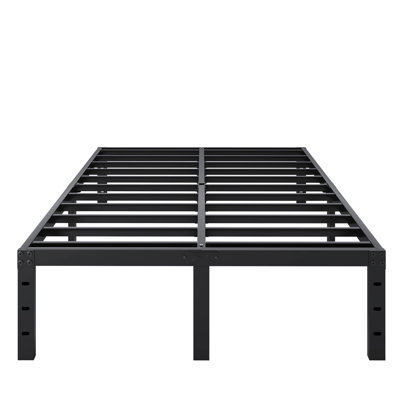 Bed Frame No Box Spring Need 14 Inch Heavy Duty Tall Platform Bed Frame