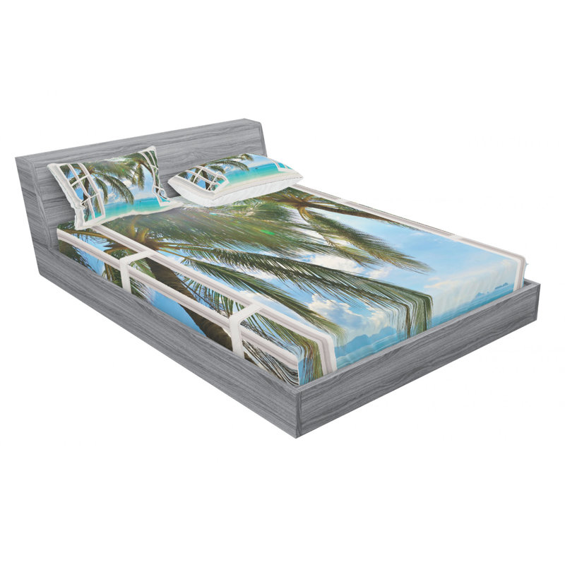Microfiber Sheet Set, Queen Sheet Set with Fitted Sheet