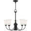 Lustre classique à 6 lumières avec abat-jour