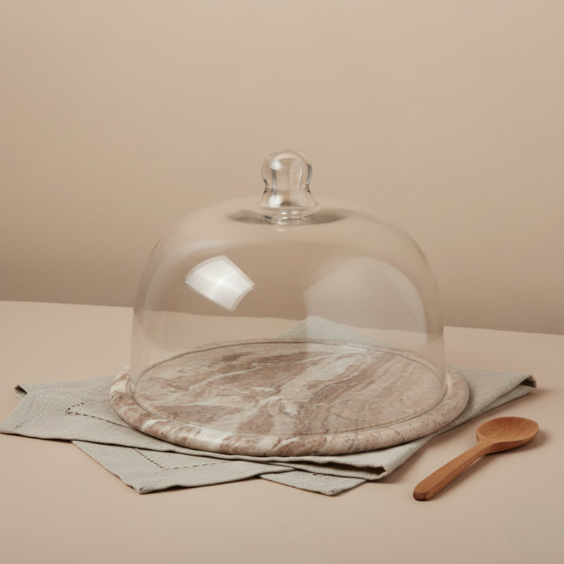 Cloche en verre et cascade