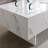 Khiry Sled Marble Rectangle High Gloss Coffee Table Elegant Center Table Side Table-878588925-878588924