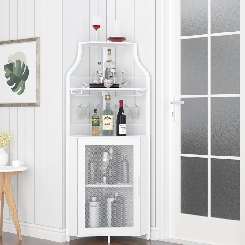 Solid Wood Floor Wine Bottle Rack, White