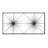 Metal Sea Urchin Starburst Black Wall Decor with Black Frame
