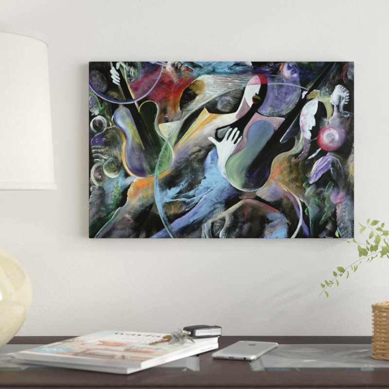 «jammin’print on toile, H 40 po x l 60 po x P 1,5 po, Pas de tapis, Toile tendue