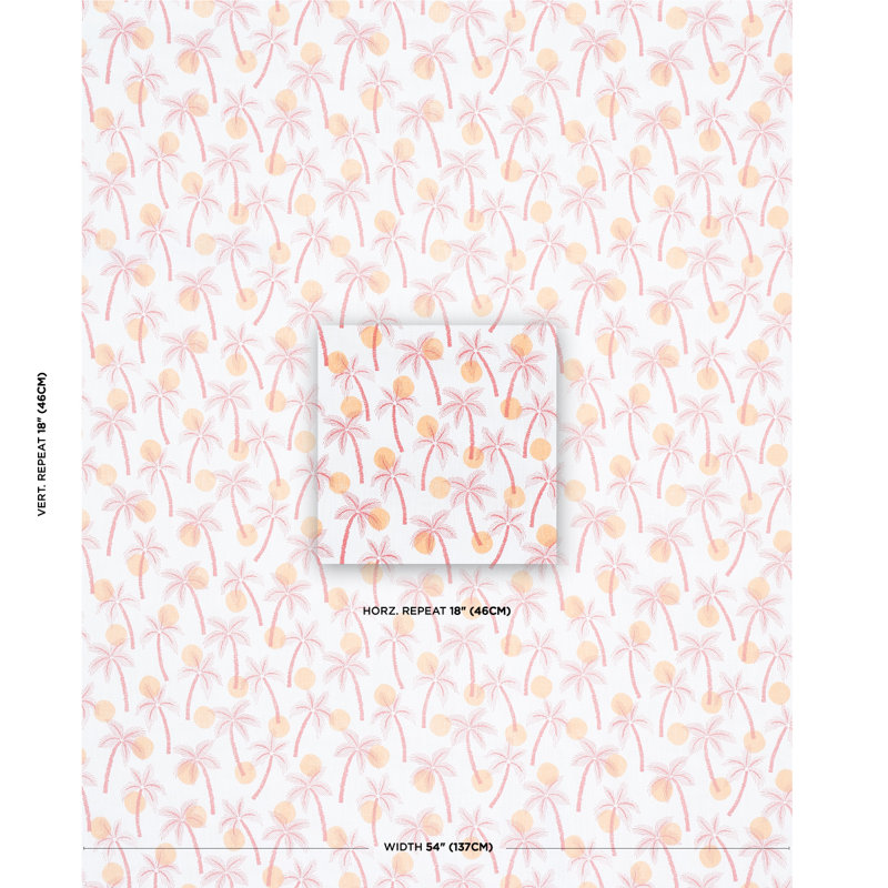 Tissu Isola Clarabella Palm, Agrume