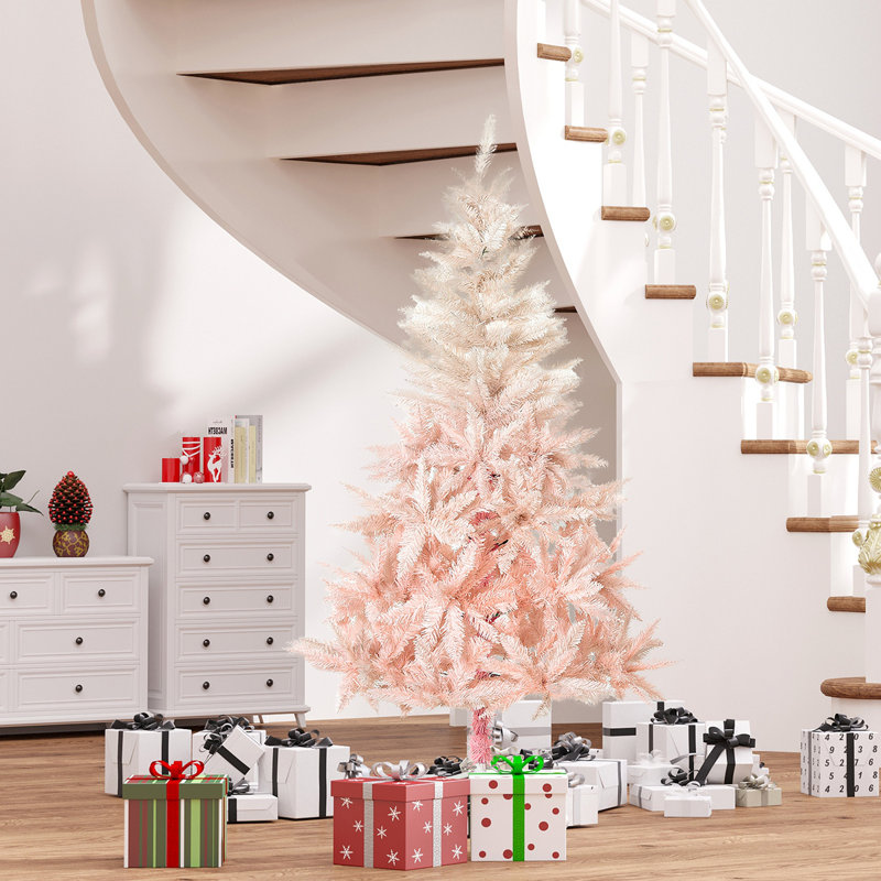 Arbre de Noël artificiel épinette non éclairé 6 pi avec branches réalistes et 800 pointes, H 5,9 pi