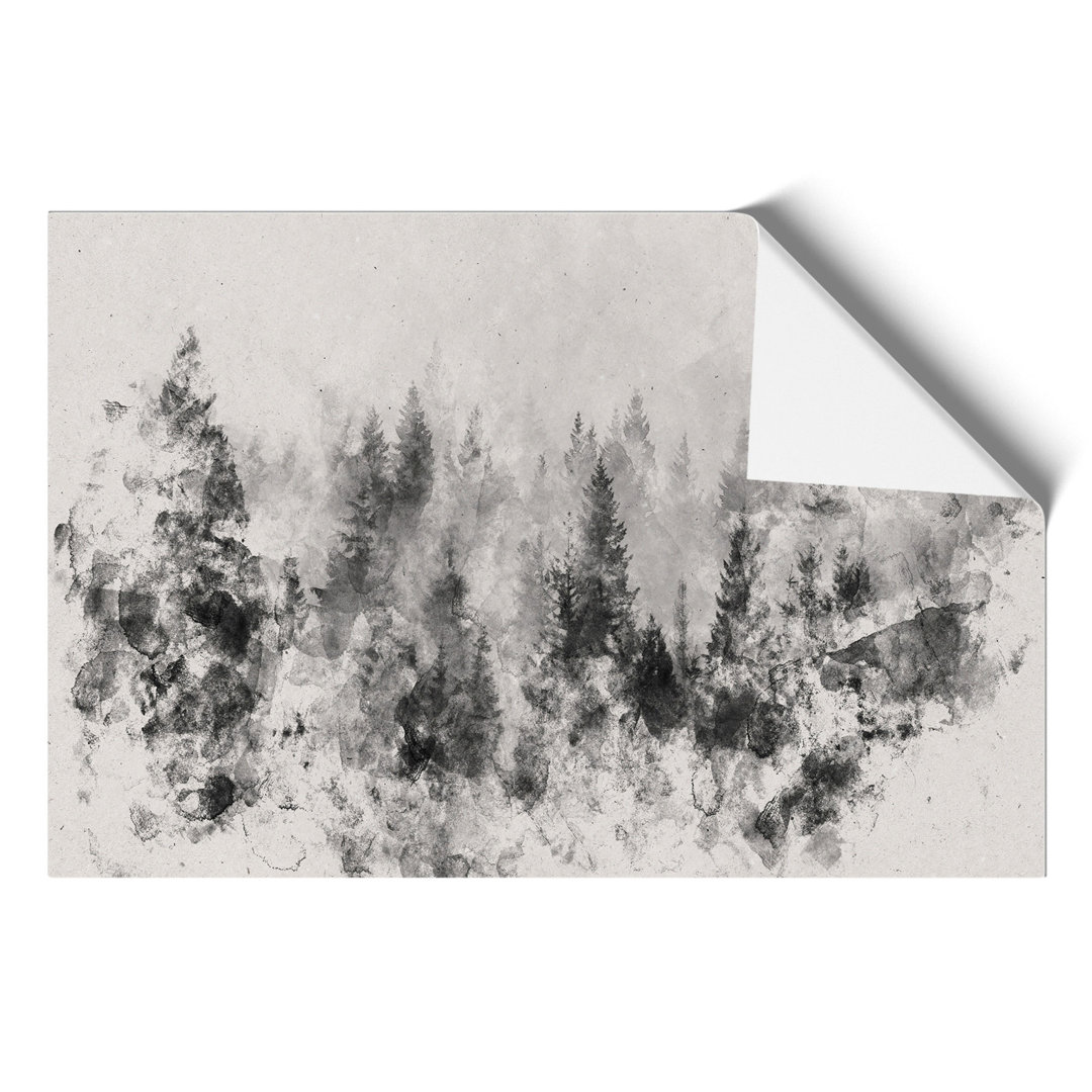 The Misty Forest Watercolour - Frameless Print
