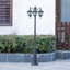 Lampadaire d'extérieur noir 3 têtes 94 "