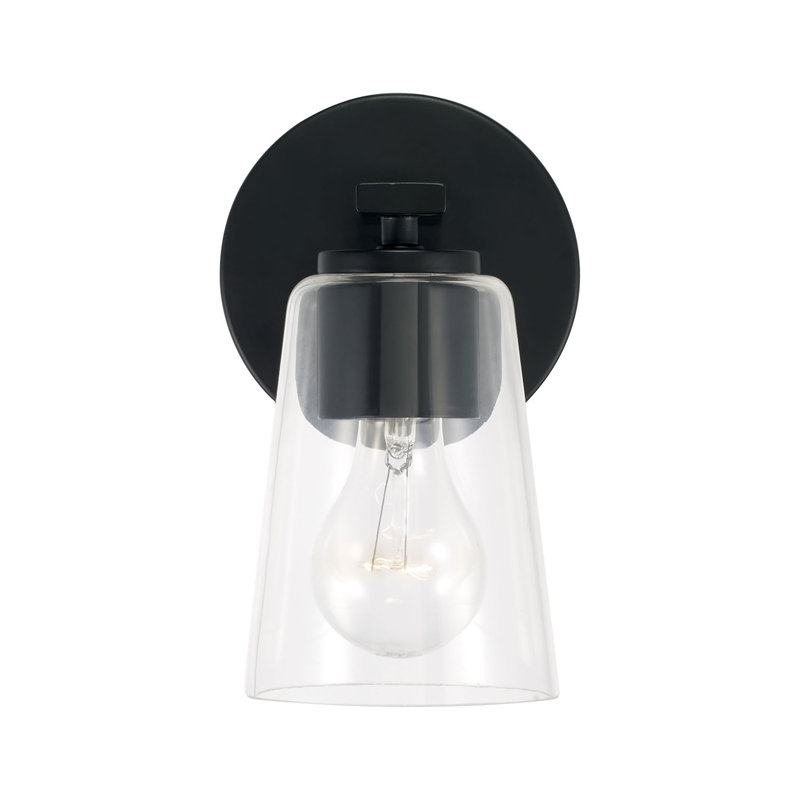 Zopyros Armed Sconce, Matte Black
