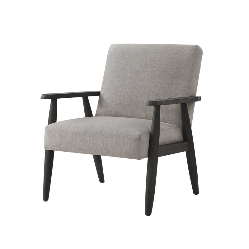 Rustic Manor Yoselin Linen Armchair For Living Room Entryway, Black