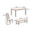 Table de salle à manger moderne 6 pièces avec 4 chaises d'appoint et un banc