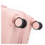Valise à roulette rigide en plastique ABS rose de 28 pouces - Grande valise à carreaux pour un voyage prolongé