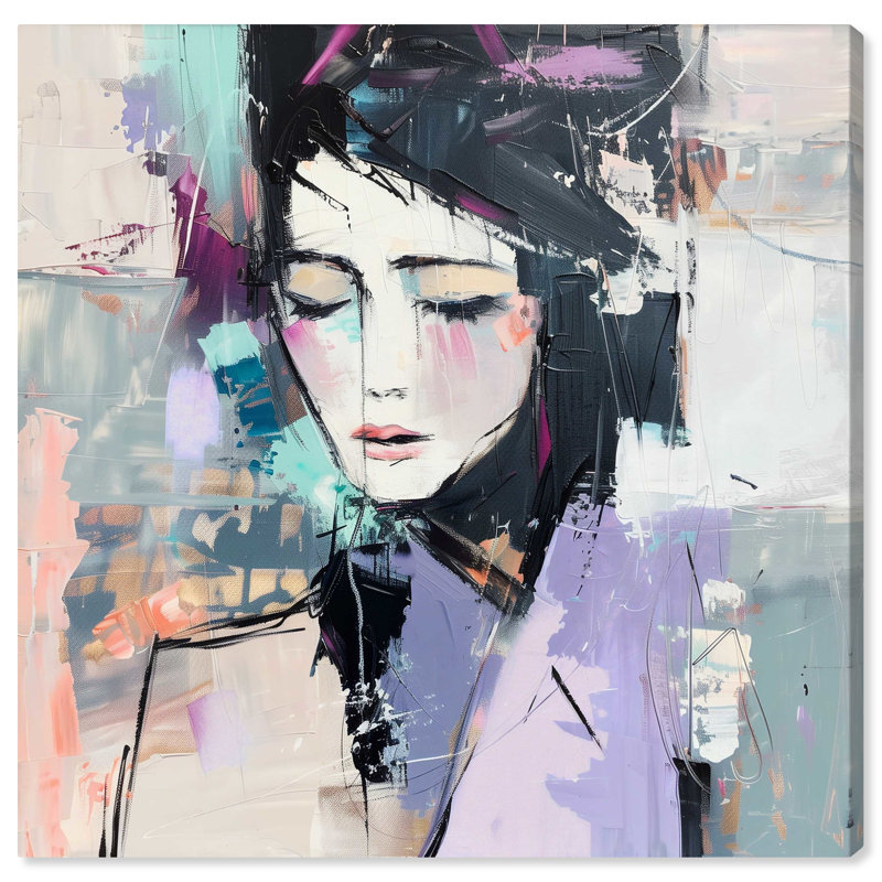 «Born From Pastels», art mural abstrait par Art Remedy, Toile tendue, H 12 po x l 12 po