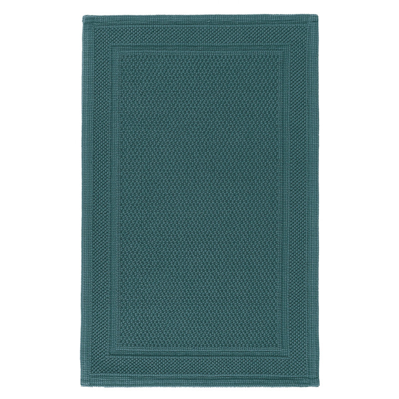 Bee Waffle Rectangle Bath Rug, 20" W x 31" L, Deep Sea