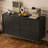 Simple French Style Black Buffet Table