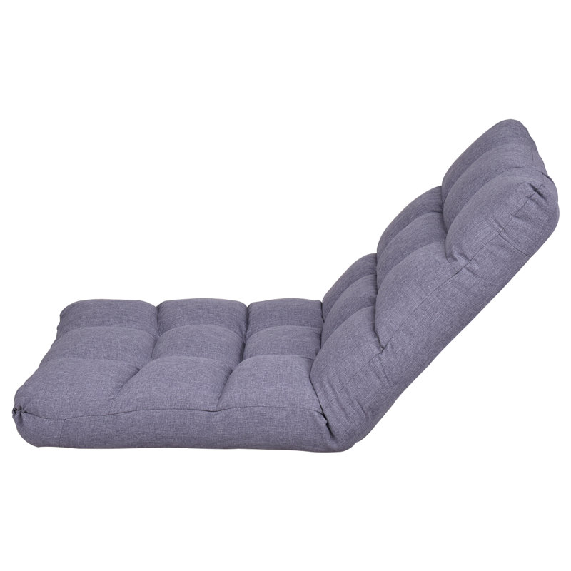 Trule Reclining and Foldable Floor Game Chair, Light Gray