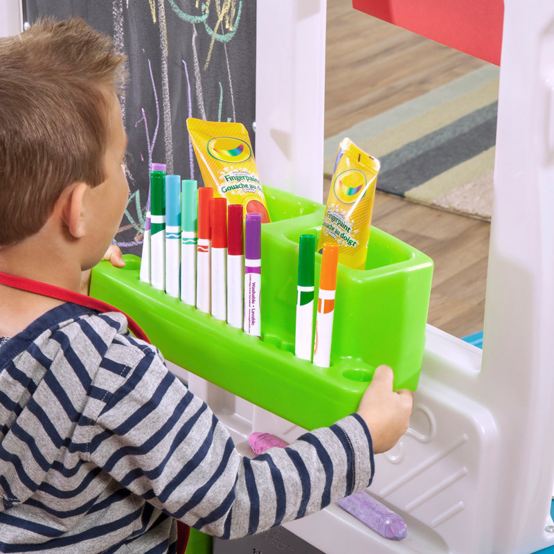 Great Creations Multicolor Plastic Kids Art Center with Easel
