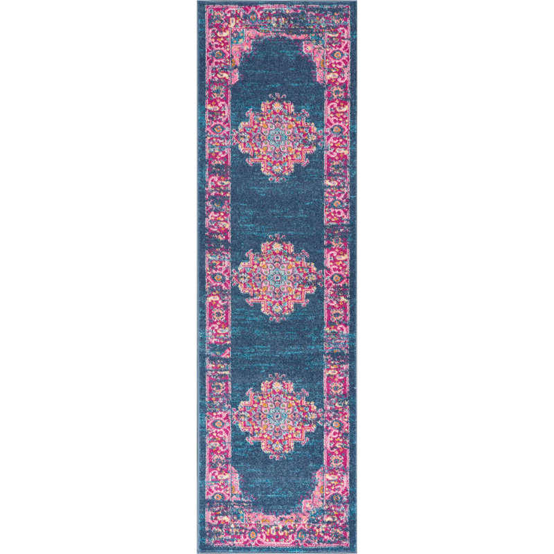 Tapis bleu, Tapis de couloir 2 pi 2 po x 7 pi 6 po