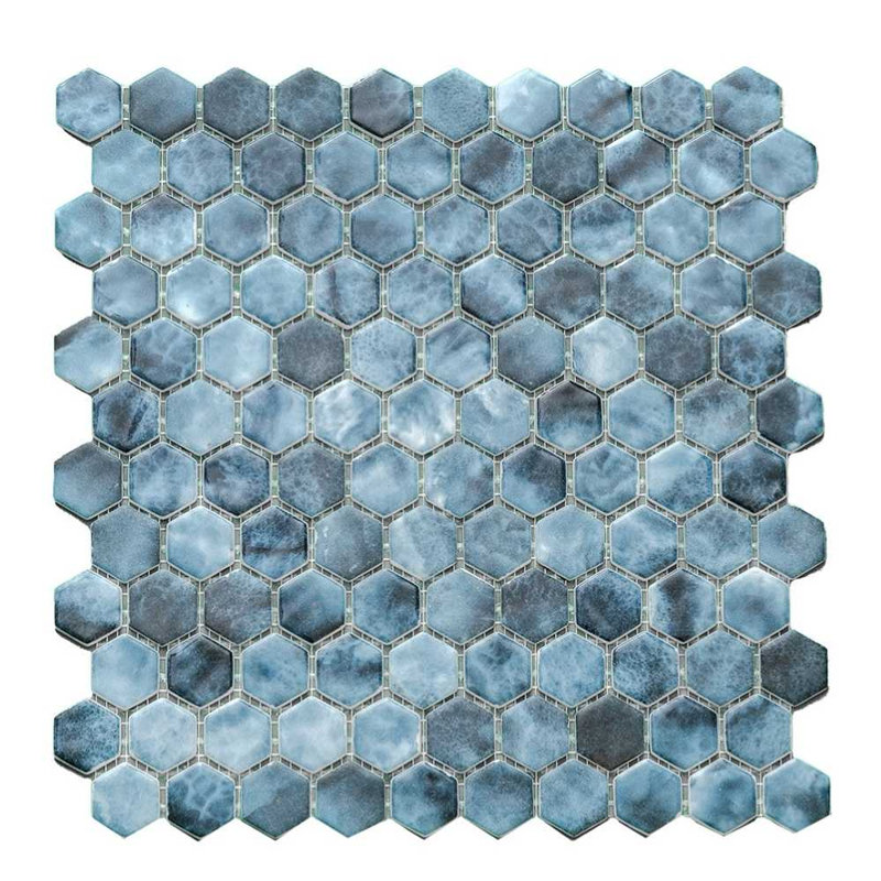 Eterna 1" x 1" Straight Edge Glass Mosaic Wall And Floor Tile, Blue