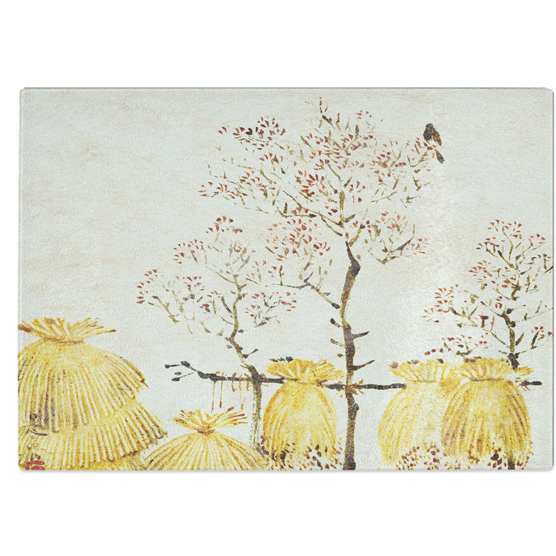 Tempered Glass Bird in a Tree Chopping Board, 39 cm W x 28.5 cm L