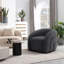 Fauteuil demi-tonneau pivotant rembourré Aunna-249351917