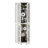 Corner Cabinet With Lighting And 4 Adjustable Tempered Glass Shelves In White Look Curio-361809728