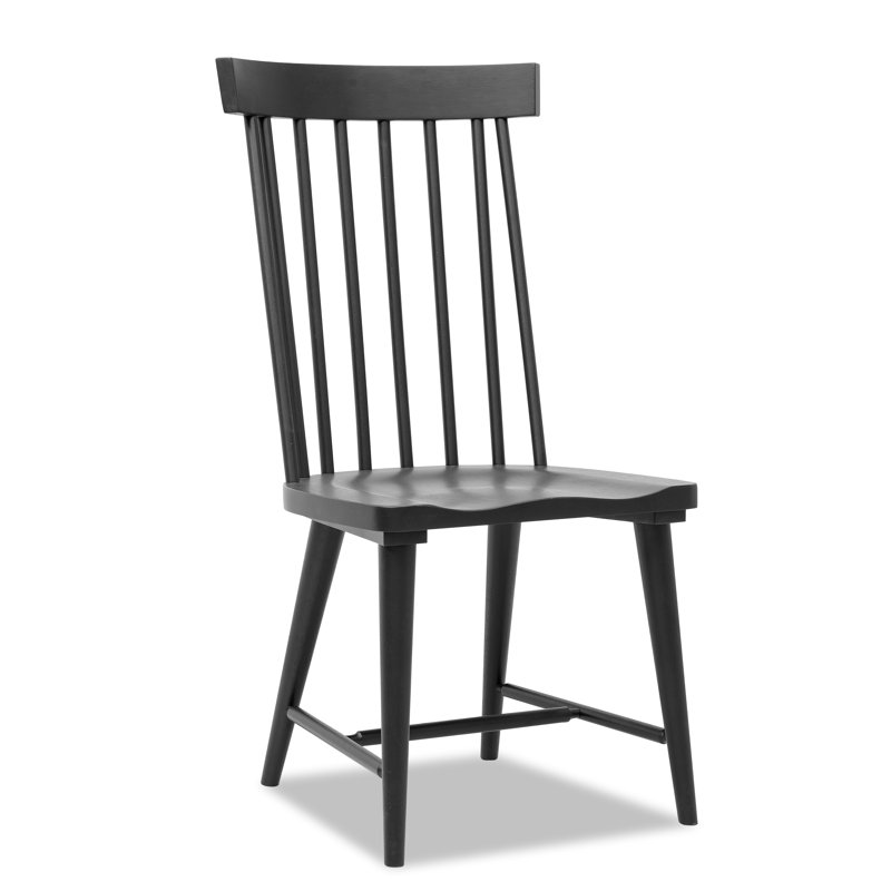 Mya Solid Wood Spindle Back Dining Chairs, Grey