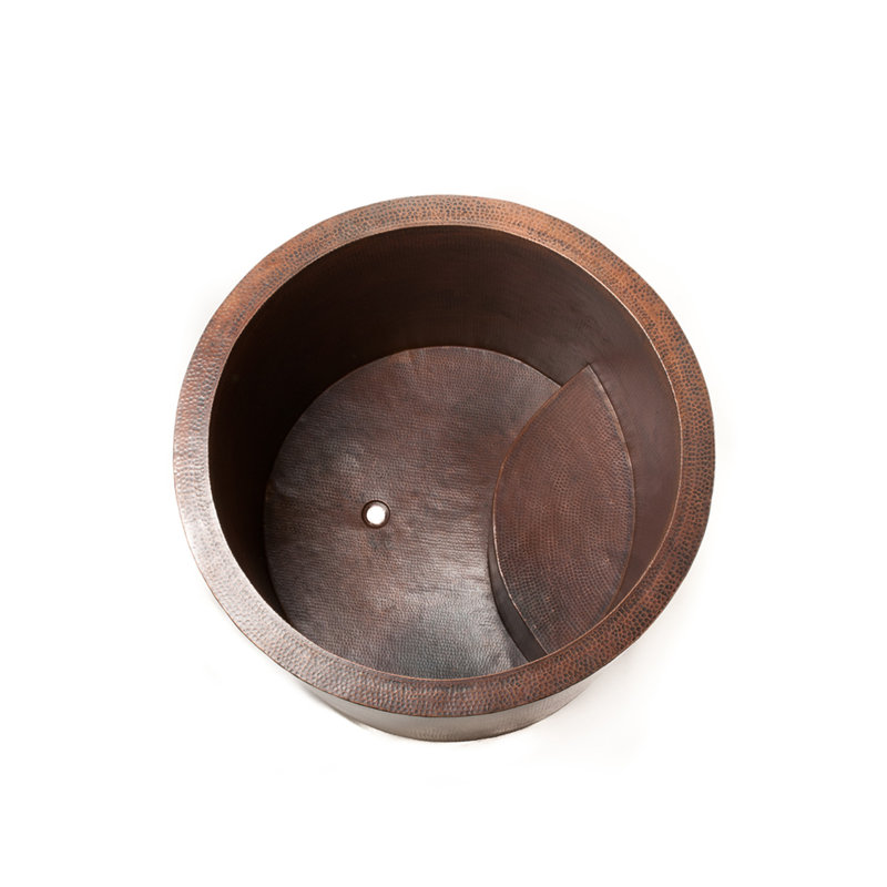 45" Hammered Copper Japanese Style Soaker Bathtub