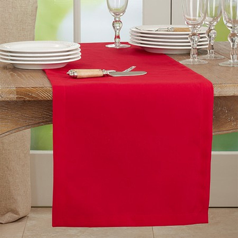 Chemin de table Parsonsfield , 90 po x 16 po, Rouge