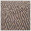 Pouf en coton tissé à la main Amuleto, motif de losanges gris foncé et brun - repose-pieds de salon polyvalent 15 po x 15 po x 15 po-235888497