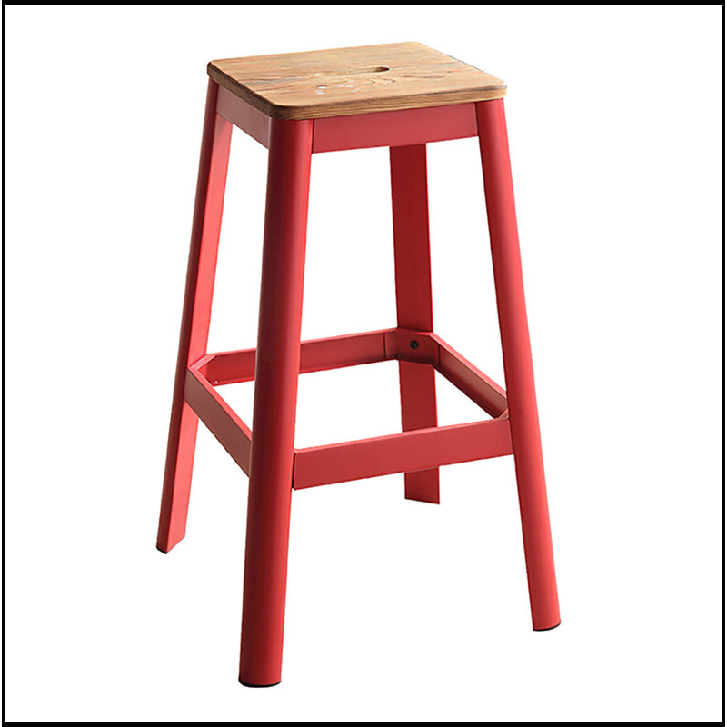 Tabouret de bar Natural, Rouge