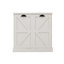 Armoire de trieur de linge à deux compartiments inclinable - blanc