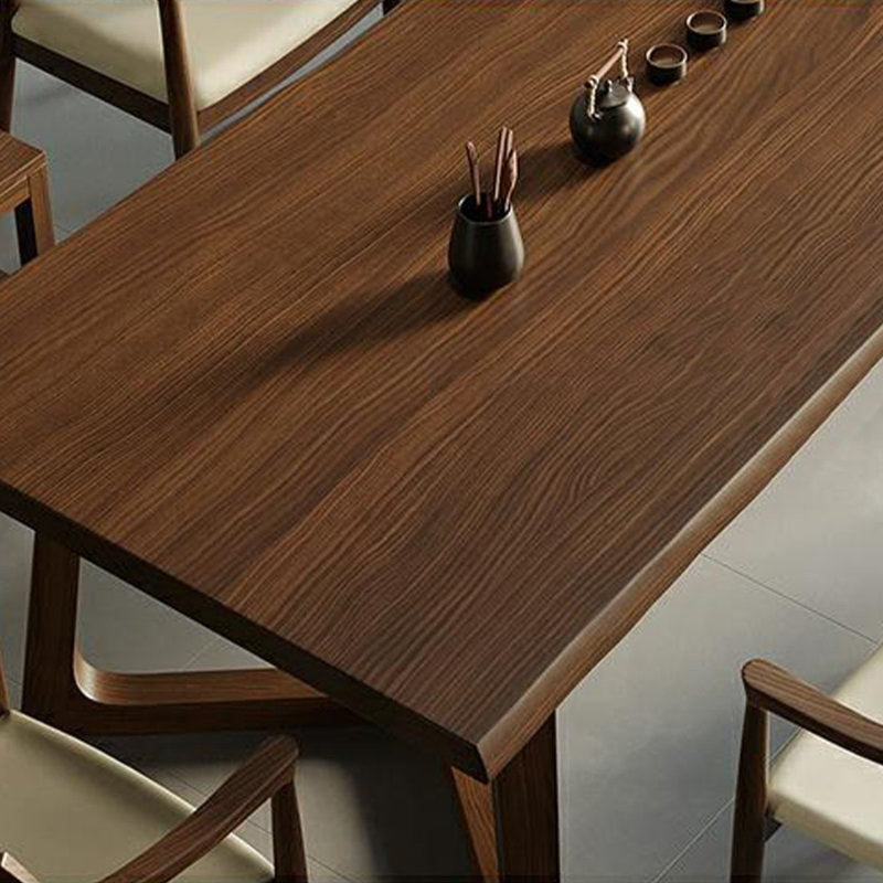 Table de salle à manger rectangulaire brune pour salle à manger / cuisine, H 29,53 po x L 70,87 po x l 31,5 po