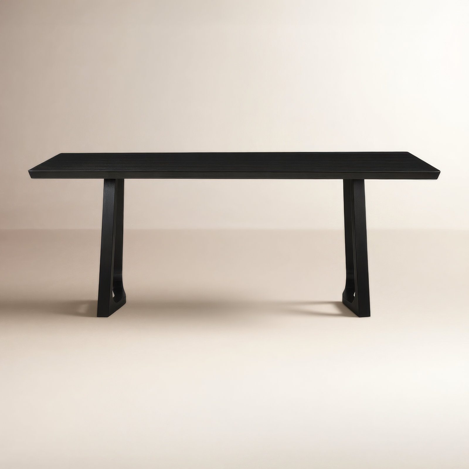 Longfellow 76" Oak Dining Table, Black