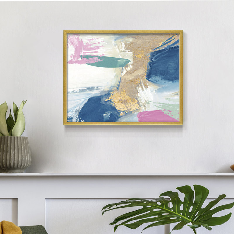 Bright Edge of Summer -Framed Print - Restickable, 8" H x 10" W, Gold