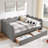 Linen Plaid Daybed With Two Storage Drawers And A USB Port-1440971280-1440971281